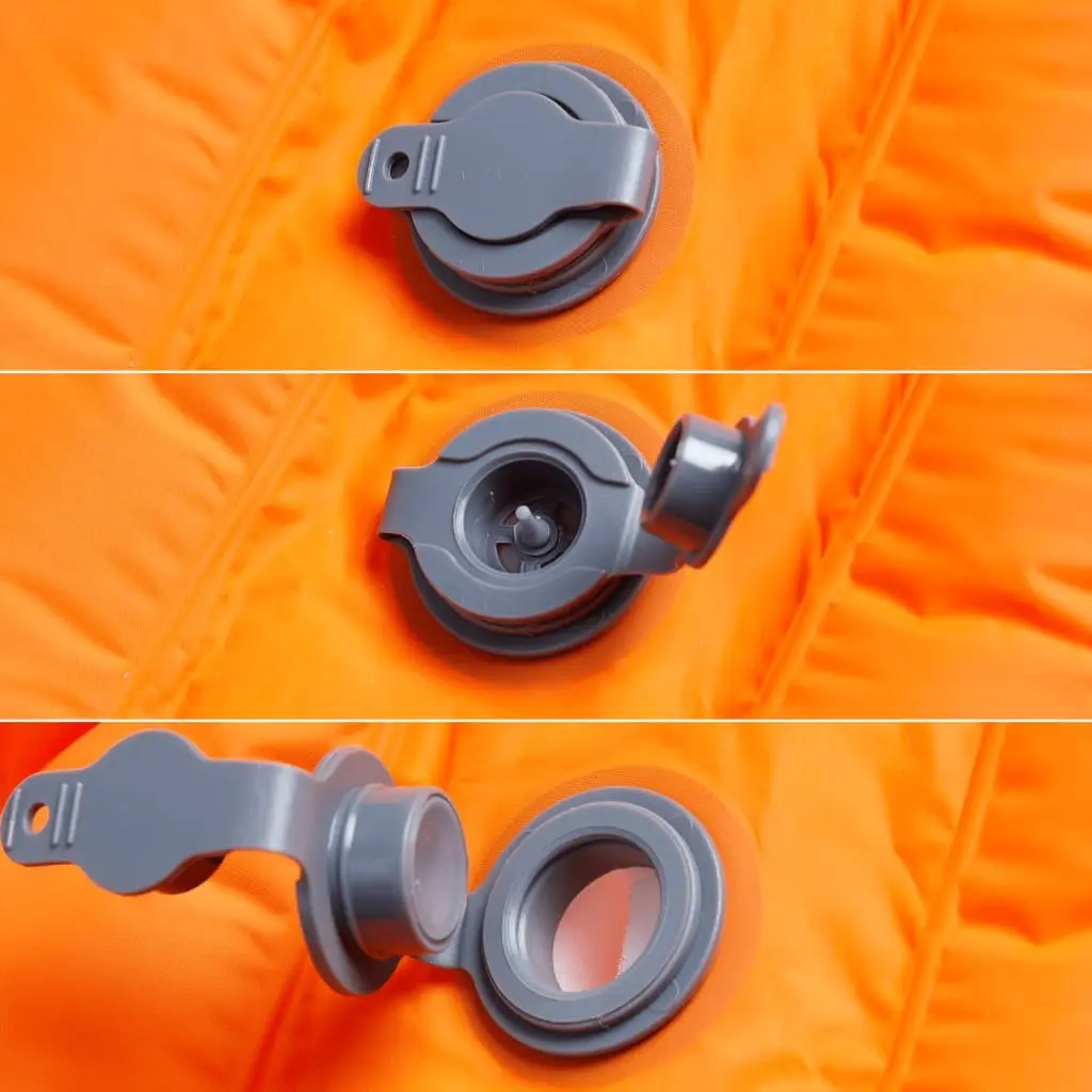 Self Inflating Camping Mattress Single Sleeping Pad with Pillow 10.5 cm Thickness Orange