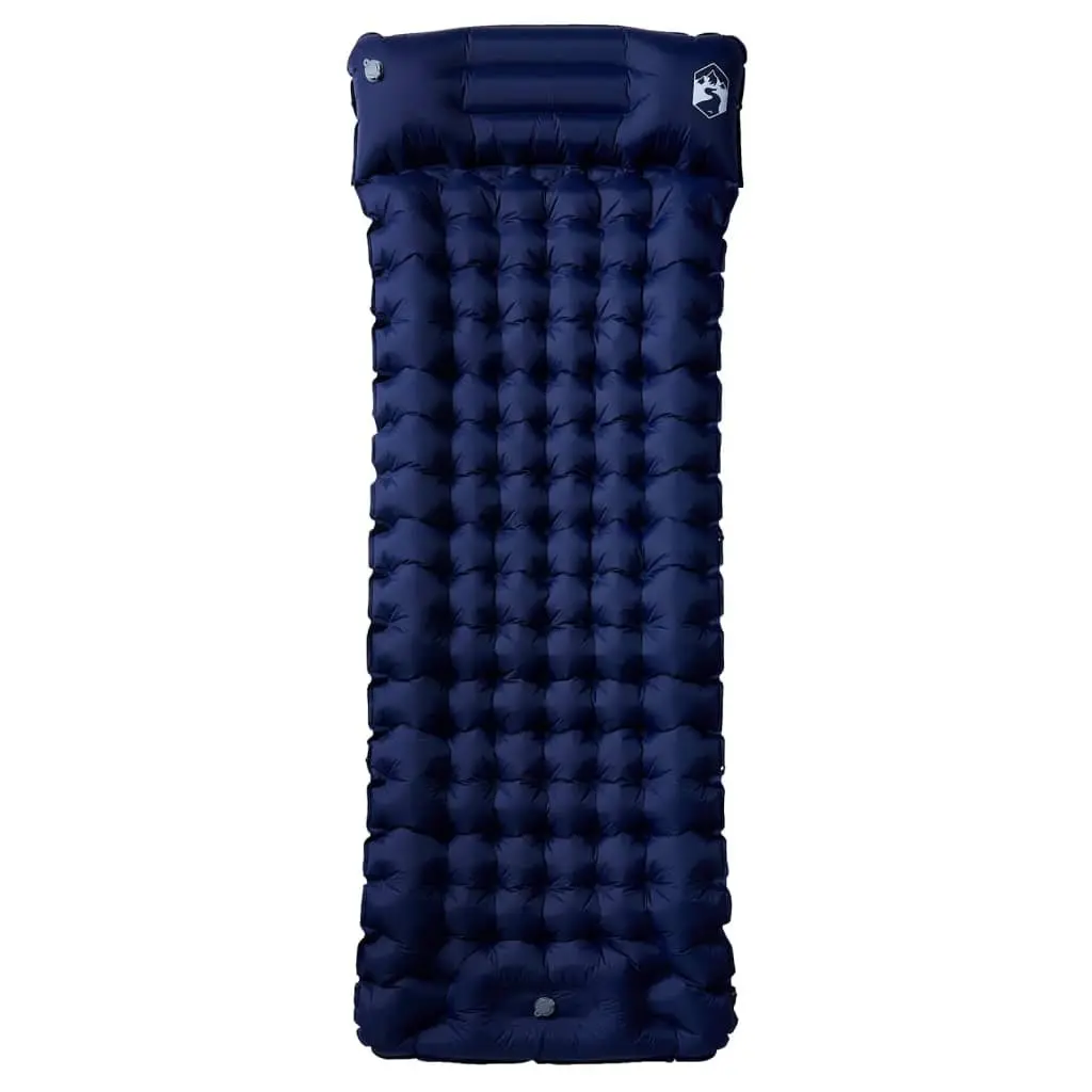 Self Inflating Camping Mattress Single Person Sleeping Pad 10.5 cm Blue