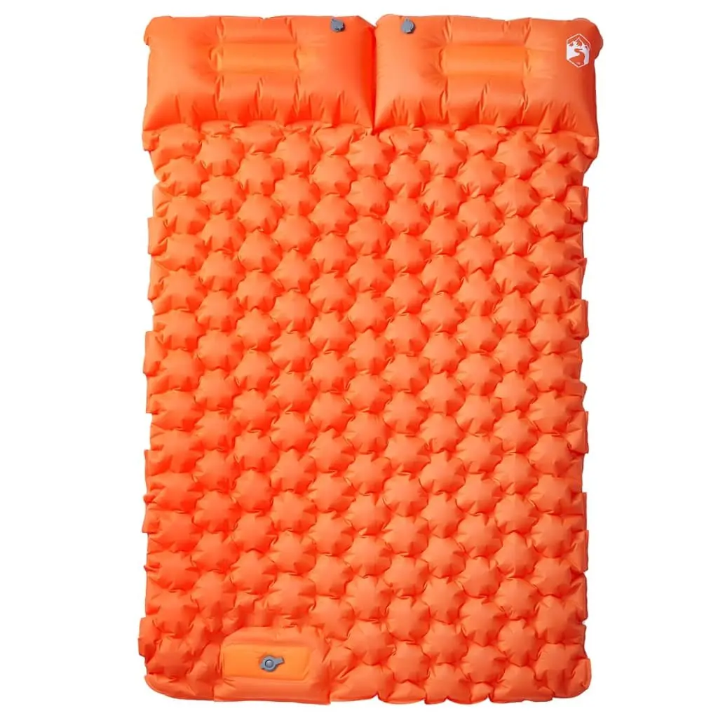 Self Inflating Camping Mattress 2-Person Sleeping Pad 8.5 cm Thick Orange
