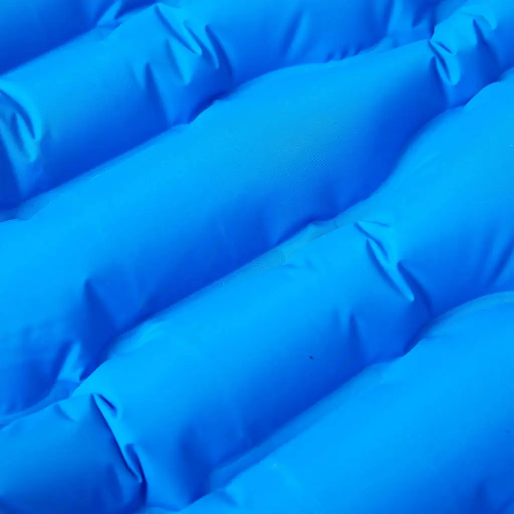 Self Inflating Camping Mattress with Pillow 1 Person 6 cm Blue Sleeping Pad