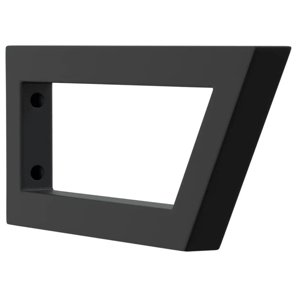 Shelf Brackets for Washbasin Trapezium Steel Wall Mount Storage 2 pcs Black