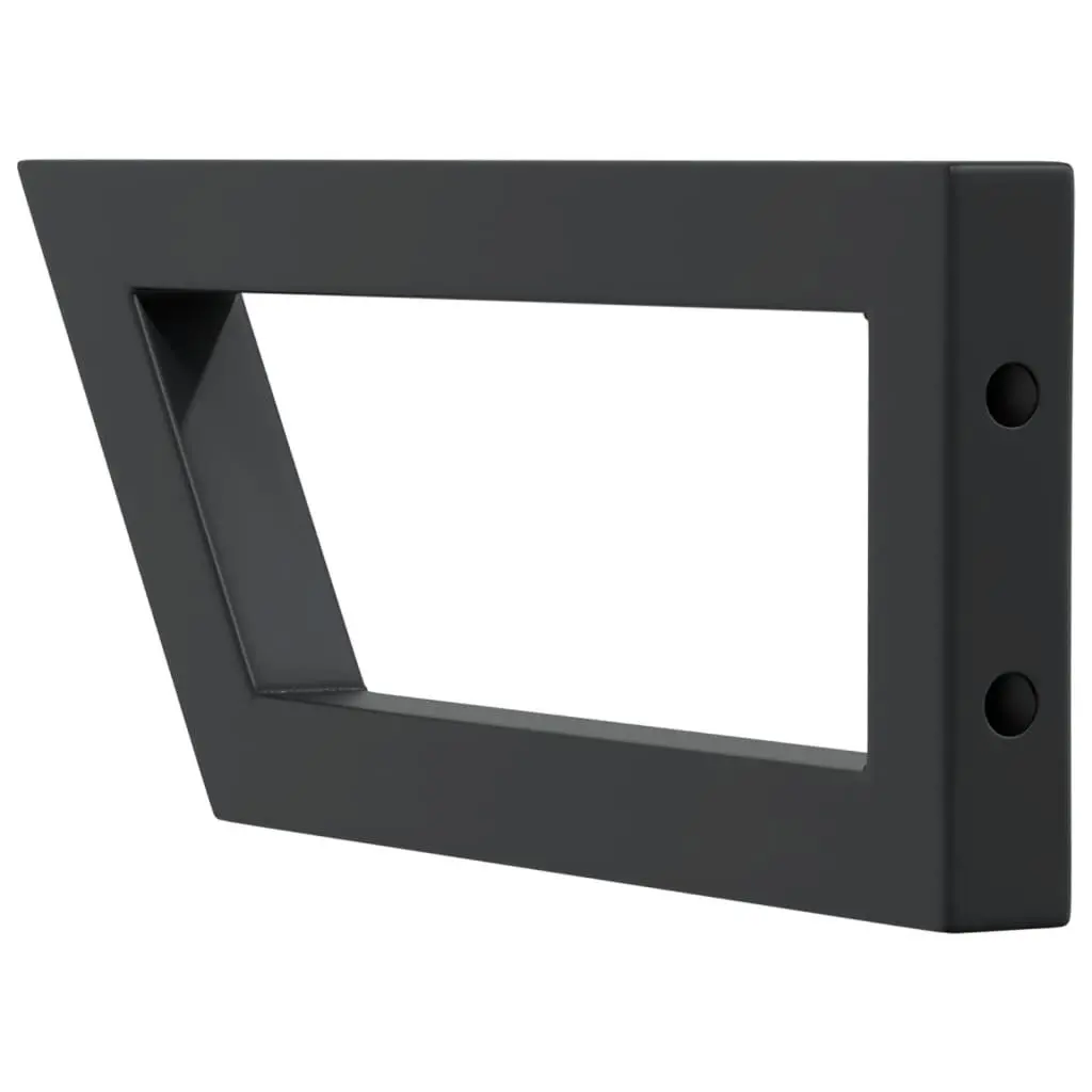 Shelf Brackets for Washbasin Trapezium Steel Wall Mount Storage 2 pcs Black