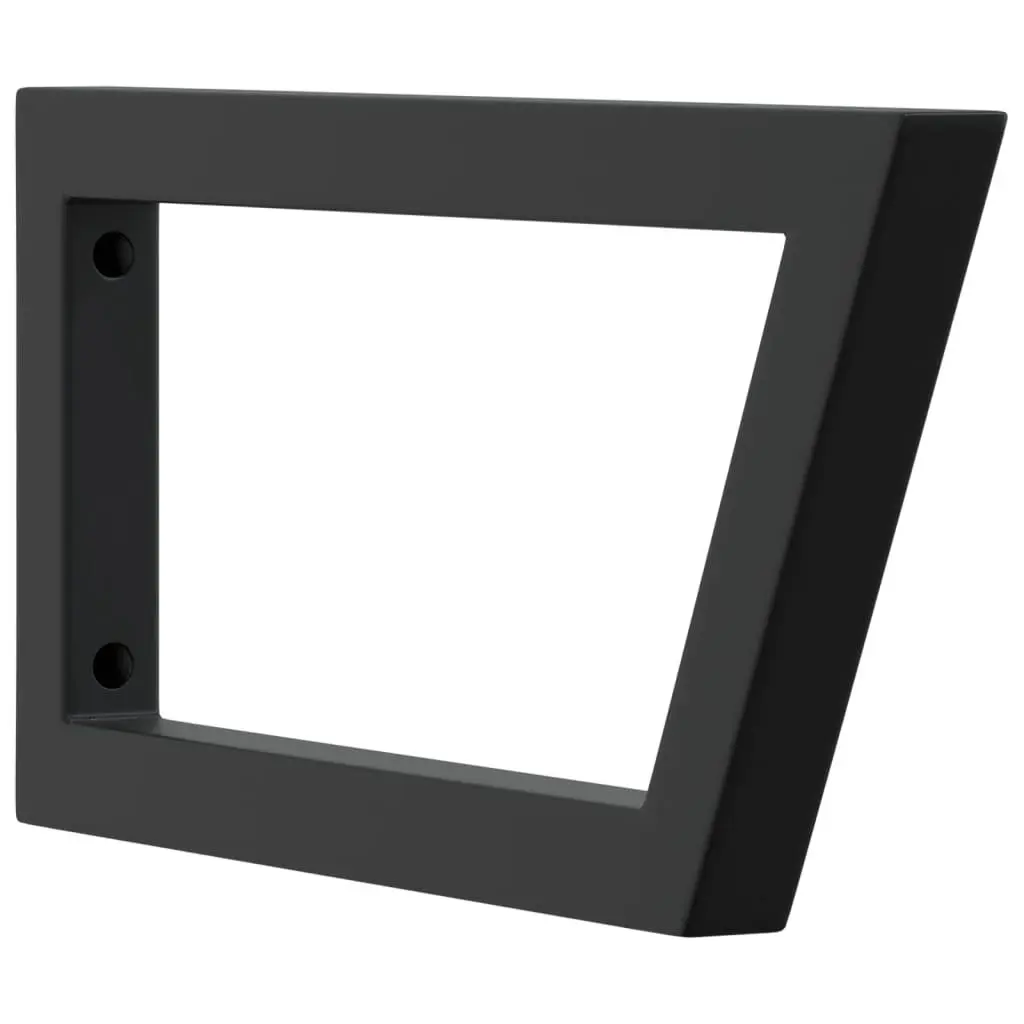 Shelf Brackets for Washbasin Trapezium Steel Wall Mount Support 2 pcs Black