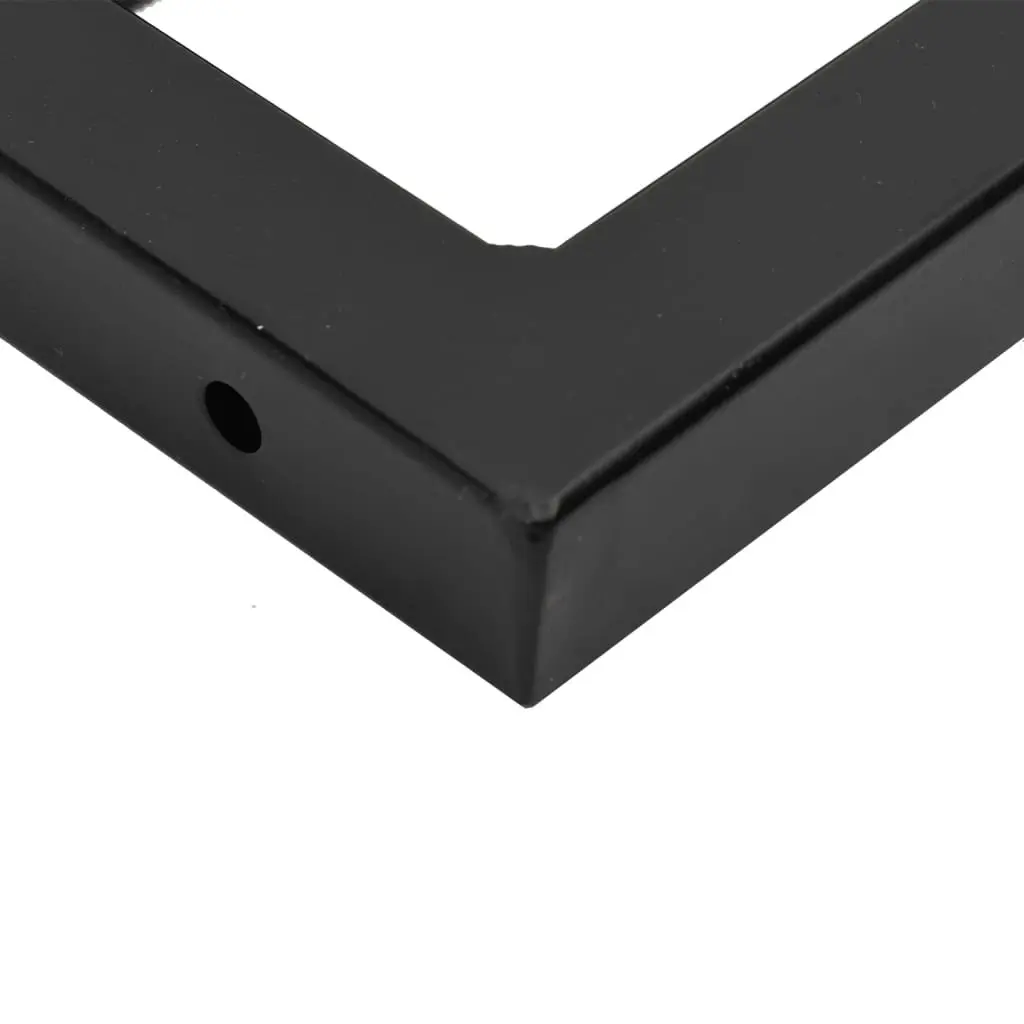 Shelf Brackets for Washbasin Trapezium Steel Wall Mount Support 2 pcs Black