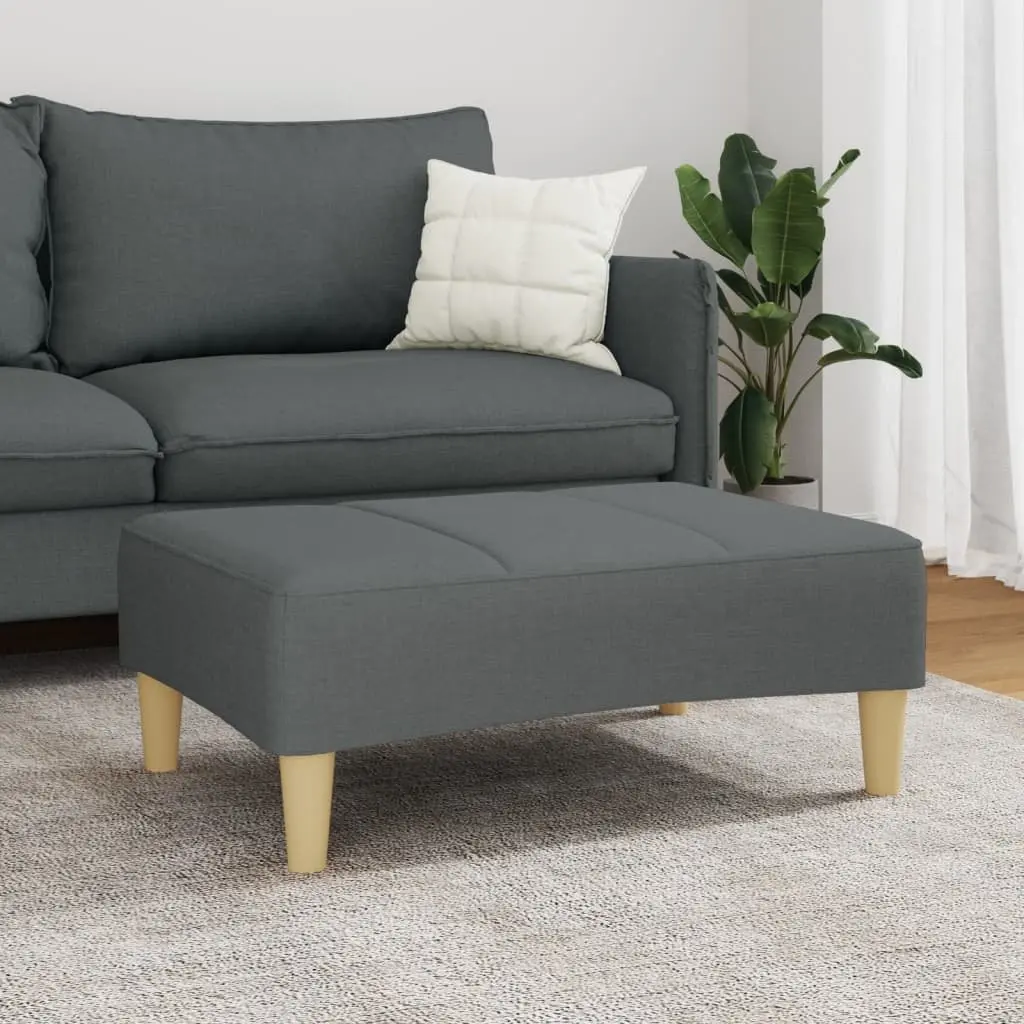 Footstool Foot Rest 77x55x31 cm Dark Grey Fabric
