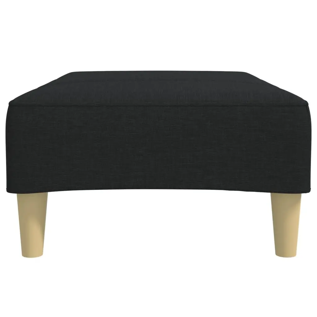 Ottoman Footstool Foot Rest Living Room 77 x 55 x 31 cm Black Fabric
