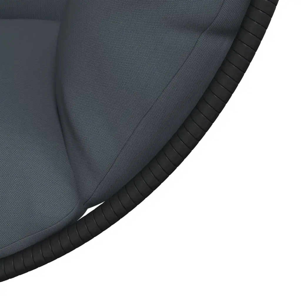 Hanging Egg Chair with Stand for Relaxation Anthracite Rattan Steel Frame