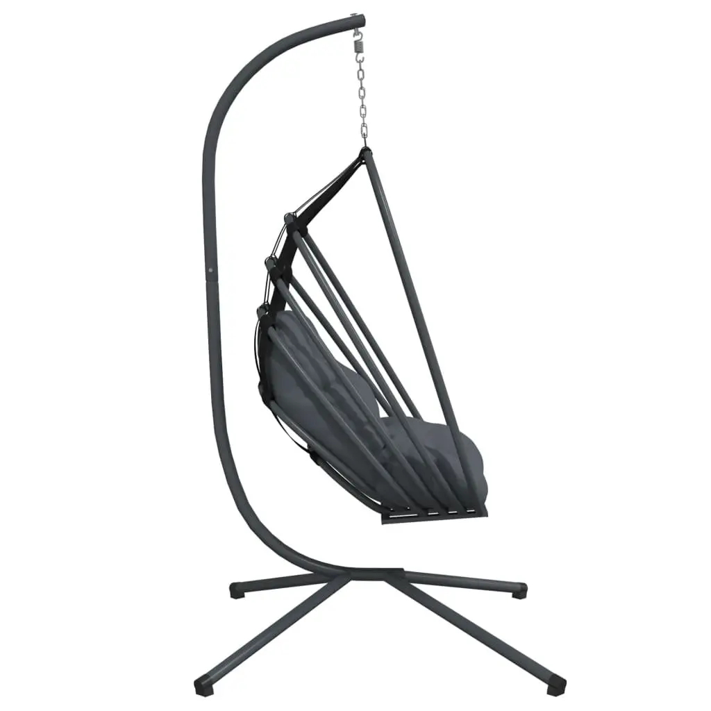 Hanging Egg Chair with Stand Outdoor Swing Anthracite