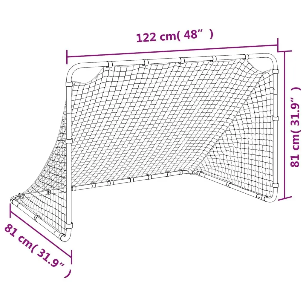 Soccer Goal Portable Training Football Gate 122x81x81 cm White