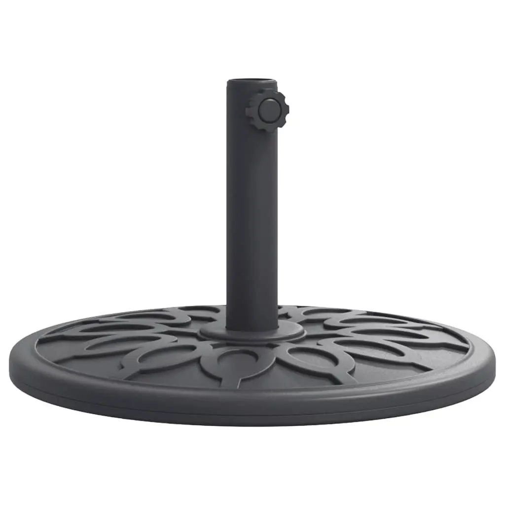 Round Parasol Base Umbrella Stand 12kg Ø38 Ø48mm Pole Adapter Black