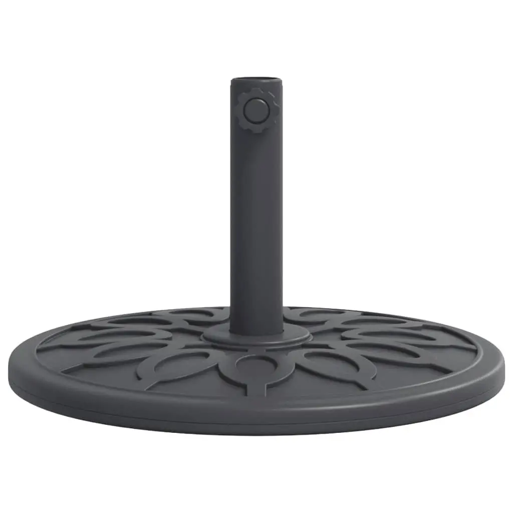 Round Parasol Base Umbrella Stand 12kg Ø38 Ø48mm Pole Adapter Black