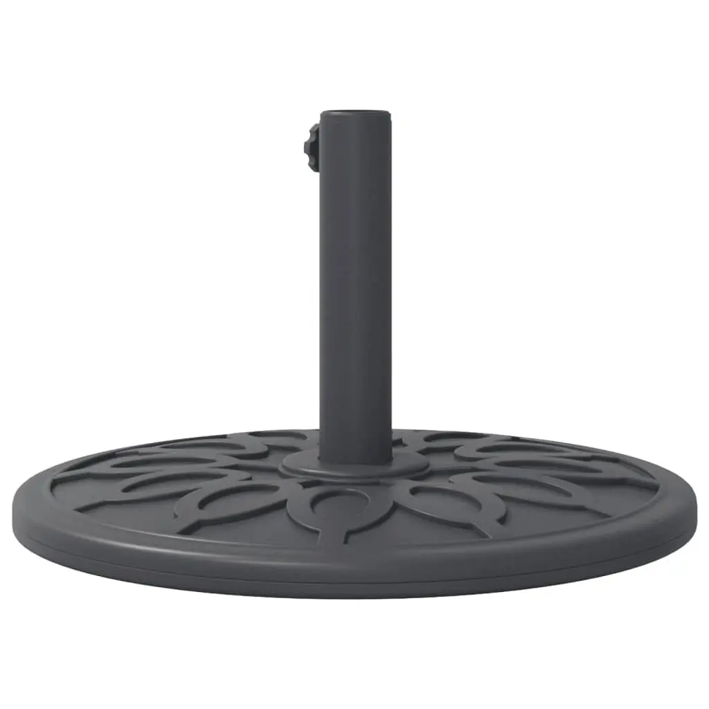 Round Parasol Base Umbrella Stand 12kg Ø38 Ø48mm Pole Adapter Black