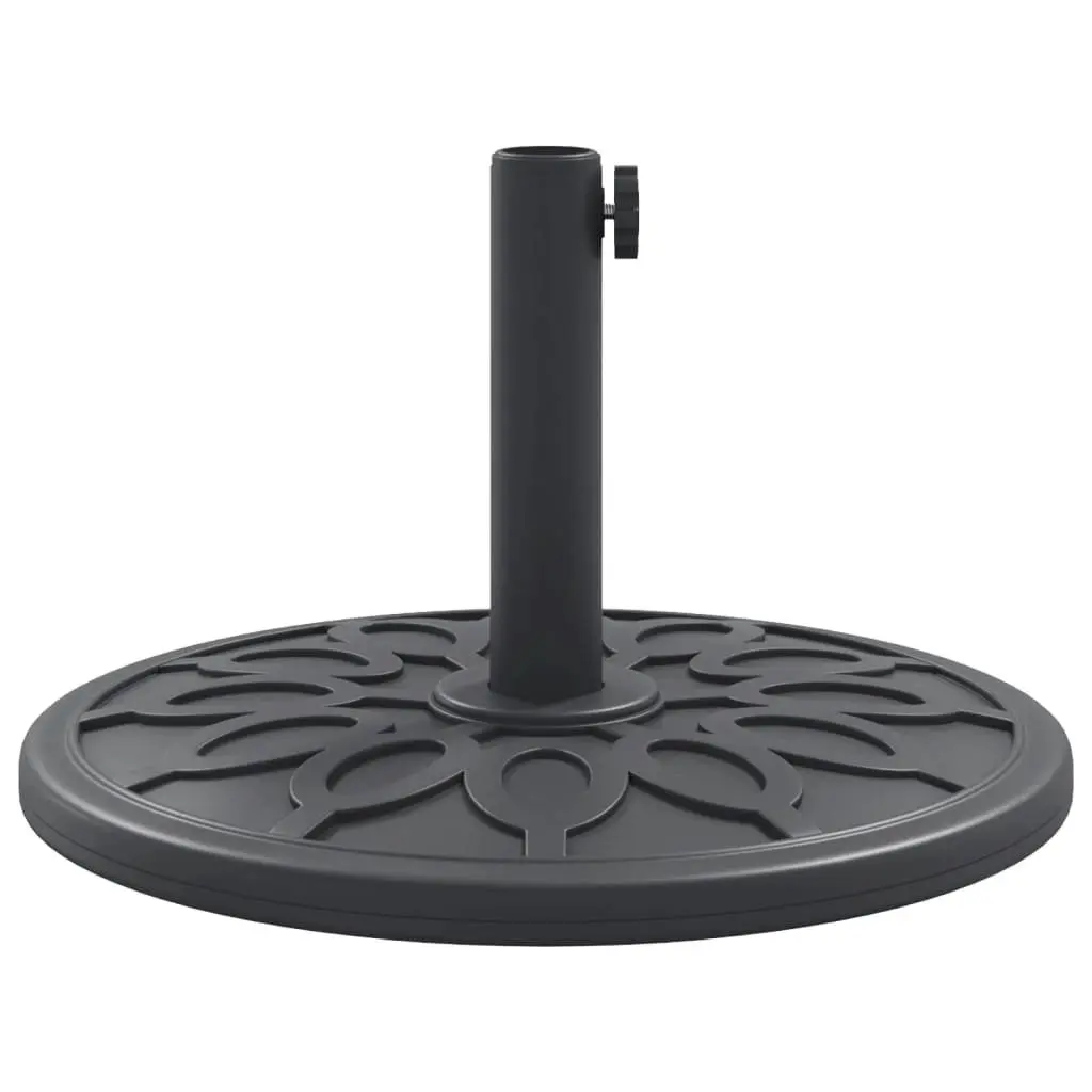 Round Parasol Base Umbrella Stand 12kg Ø38 Ø48mm Pole Adapter Black
