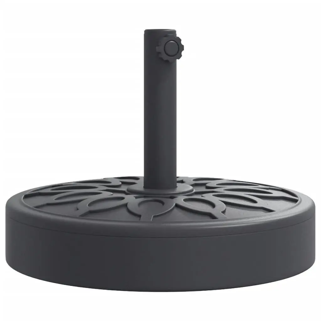 Parasol Base Round 25kg Outdoor Umbrella Stand Stable Pole Ø38 Ø48mm Black