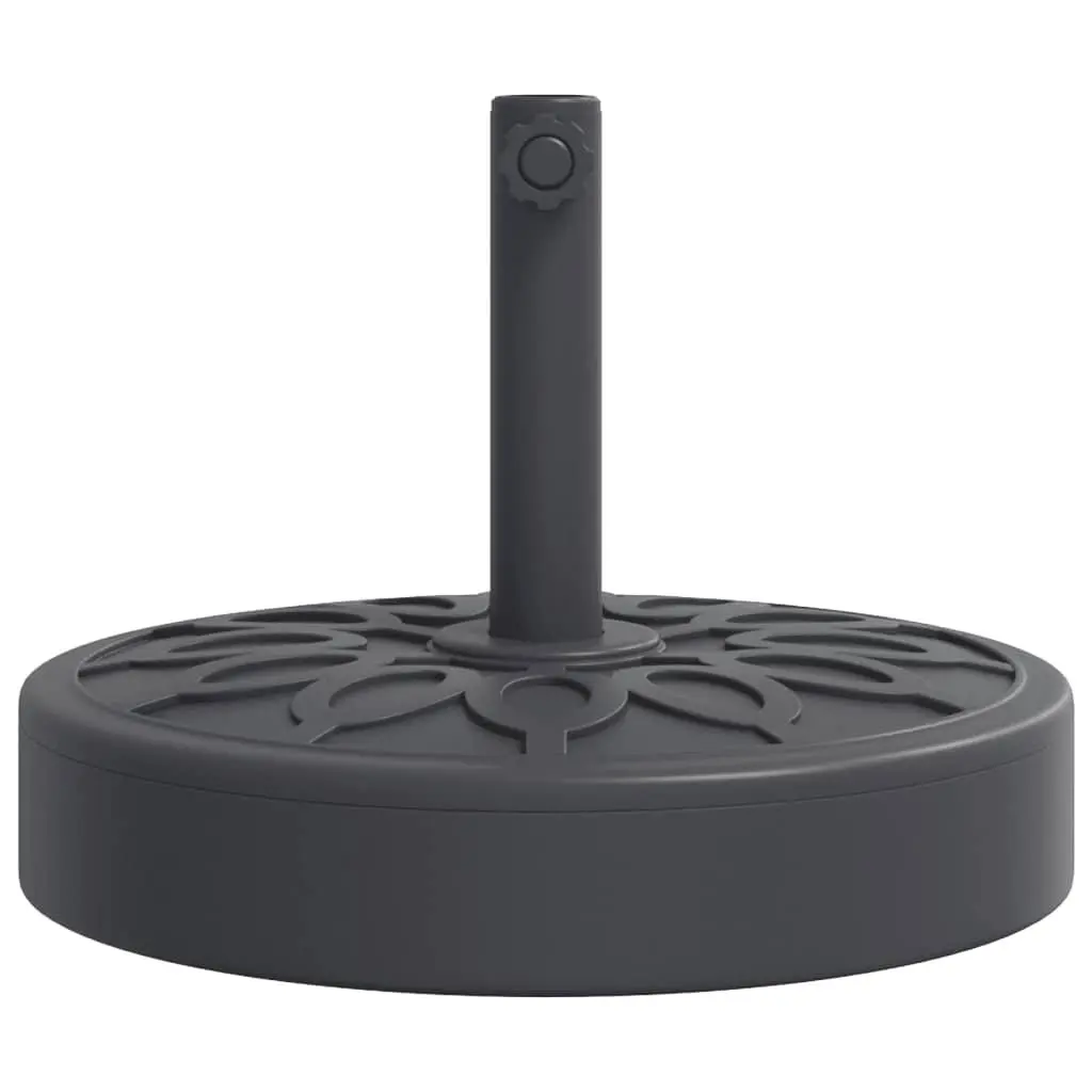 Parasol Base Round 25kg Outdoor Umbrella Stand Stable Pole Ø38 Ø48mm Black