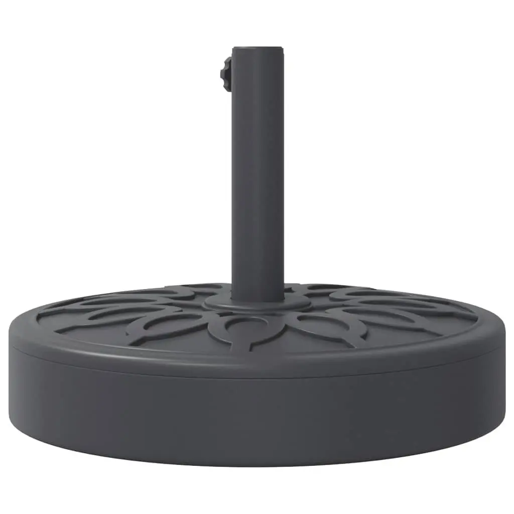 Parasol Base Round 25kg Outdoor Umbrella Stand Stable Pole Ø38 Ø48mm Black