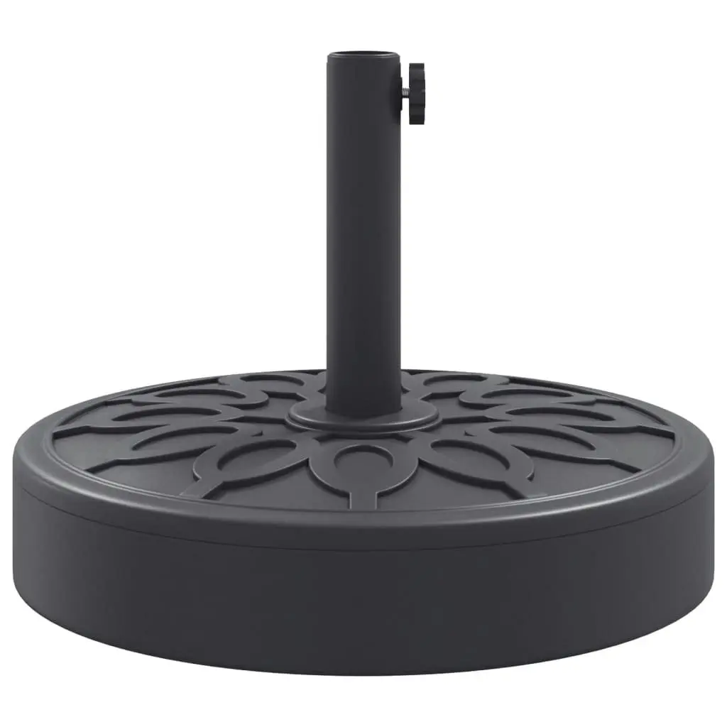 Parasol Base Round 25kg Outdoor Umbrella Stand Stable Pole Ø38 Ø48mm Black