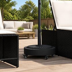 Reliable and Value-Focused Parasol Base with Castors
