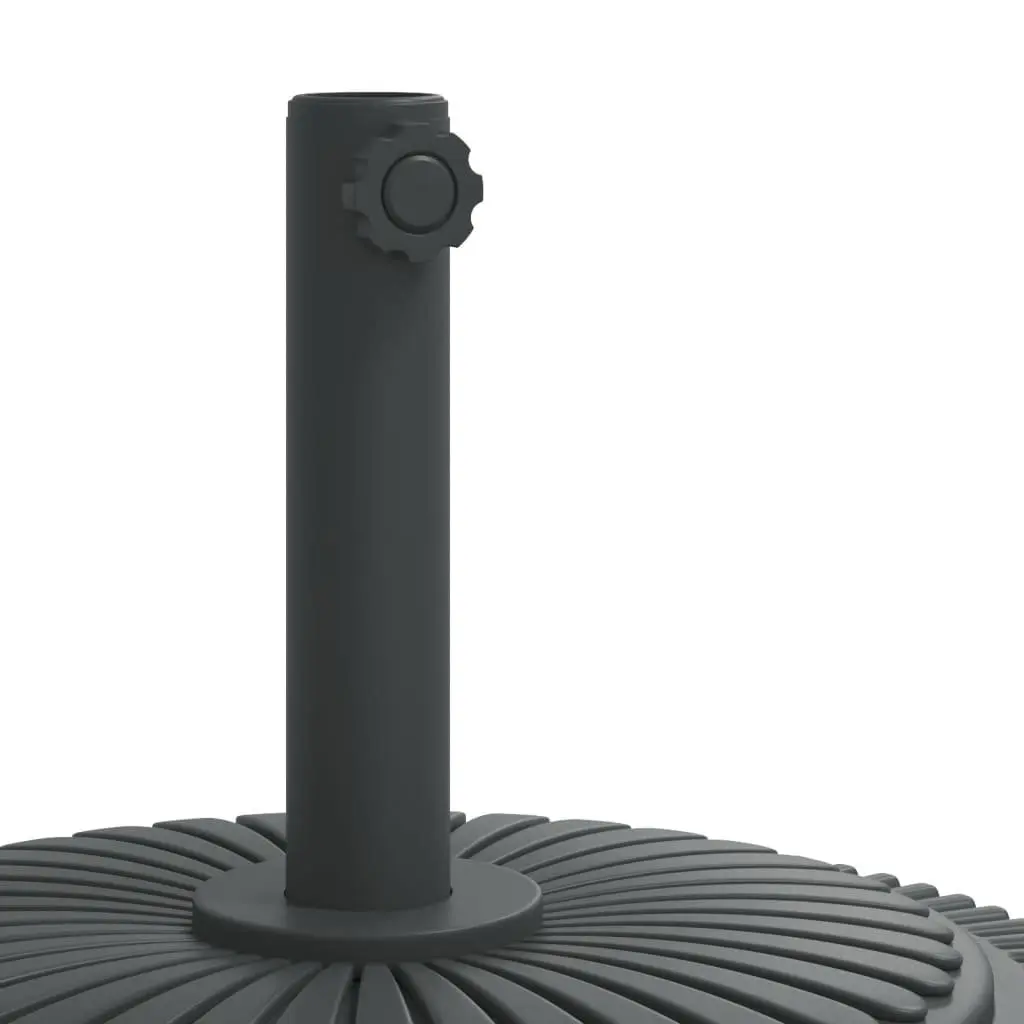 Round Parasol Base Umbrella Stand 27kg Black Outdoor with Lockable Castors