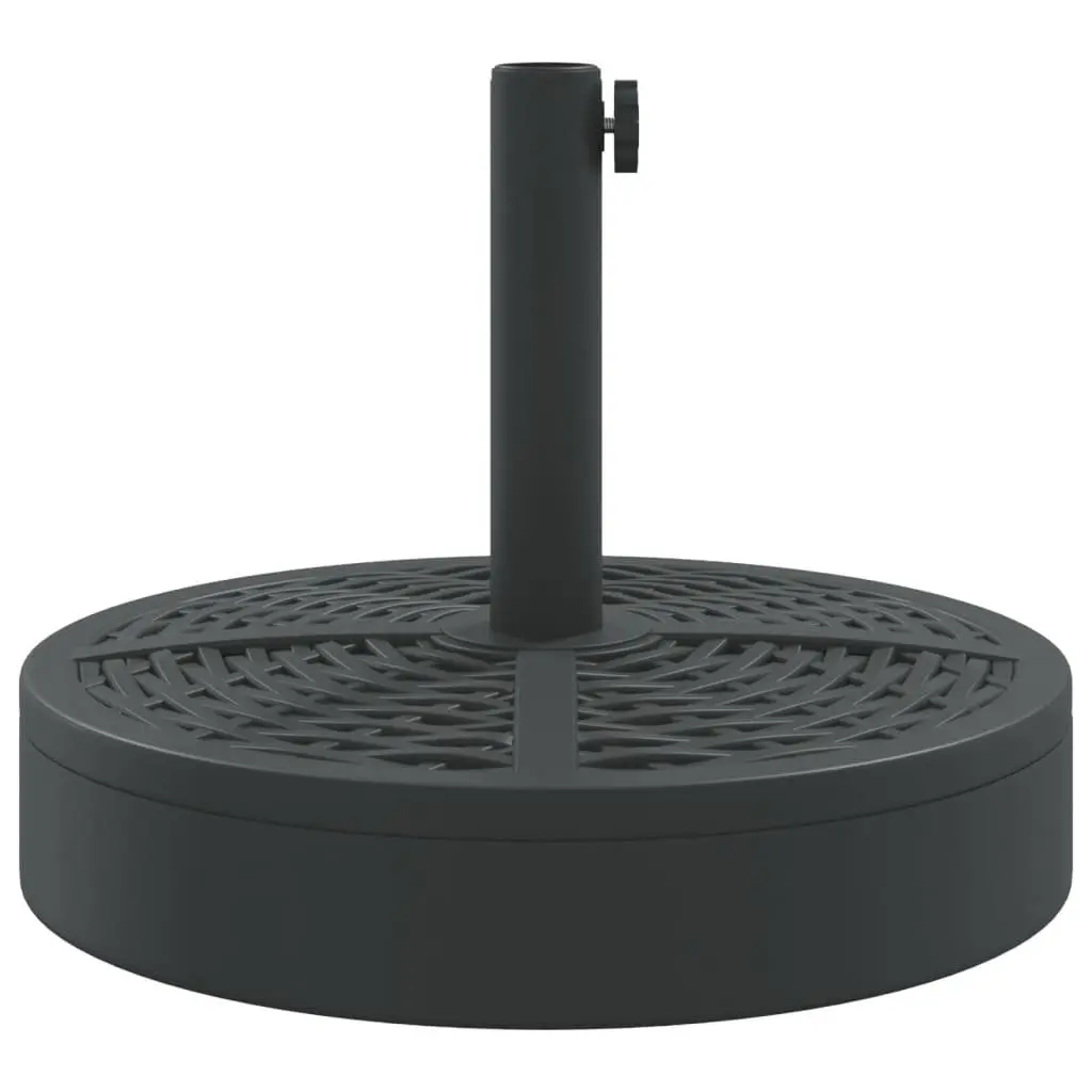 Parasol Base 25 kg Outdoor Umbrella Stand Black 38 48mm Pole Adapter
