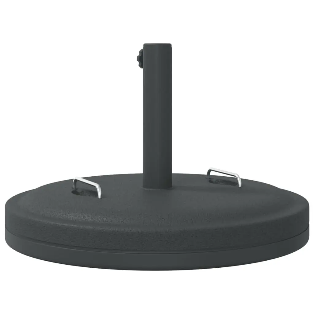 Round Parasol Base 25 kg Outdoor Umbrella Stand Black