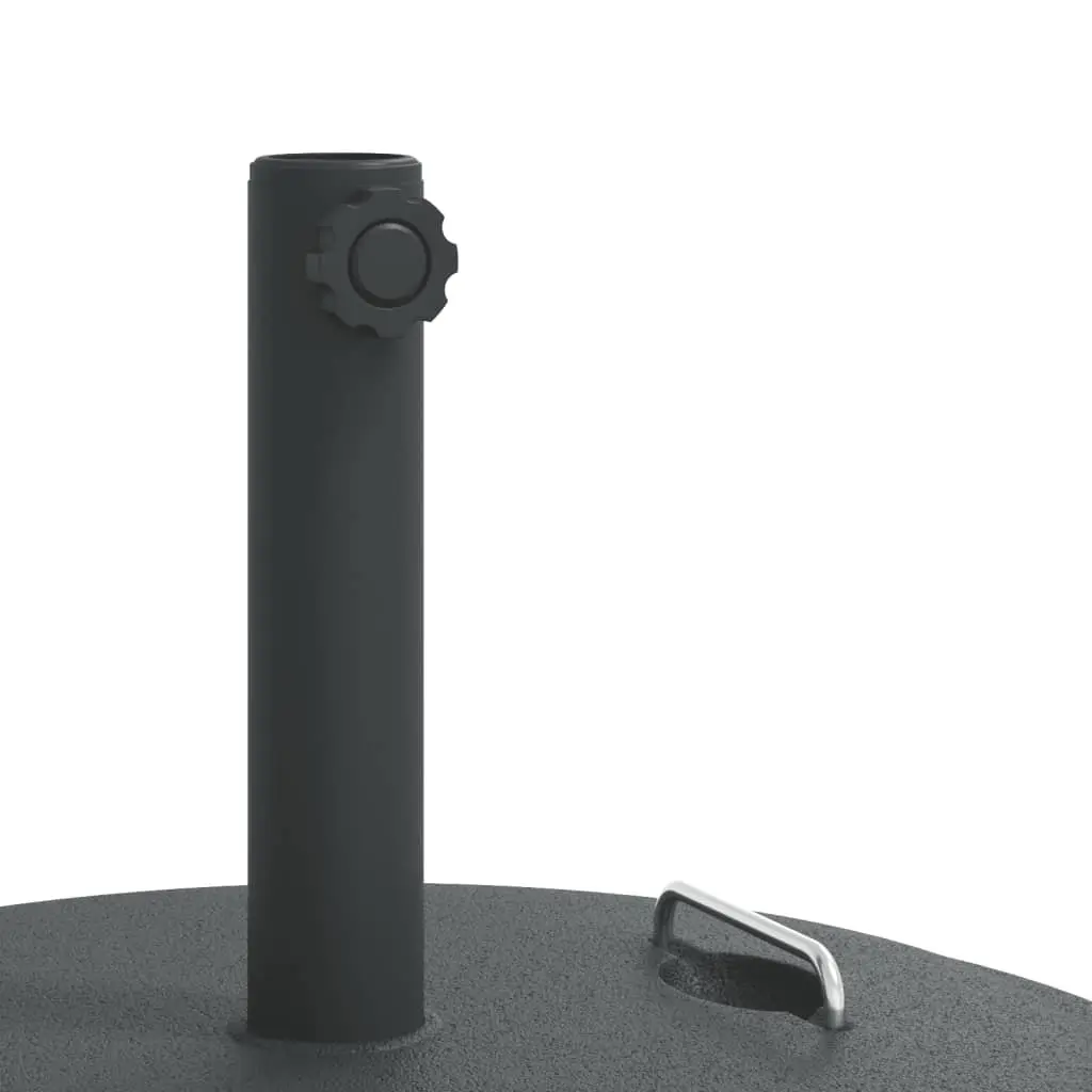 Round Parasol Base 25 kg Outdoor Umbrella Stand Black