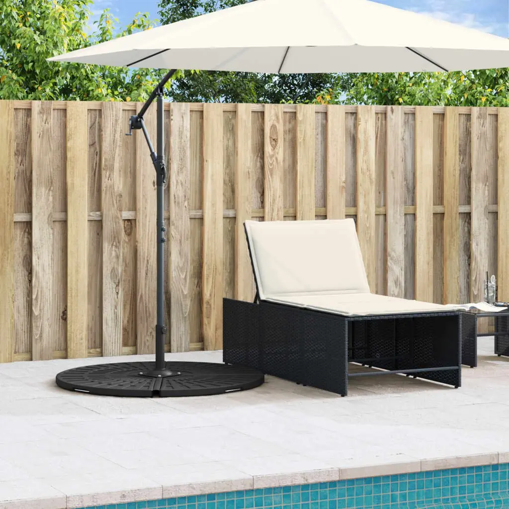 Parasol Base Weight 14kg for Cross Stand Umbrella Black