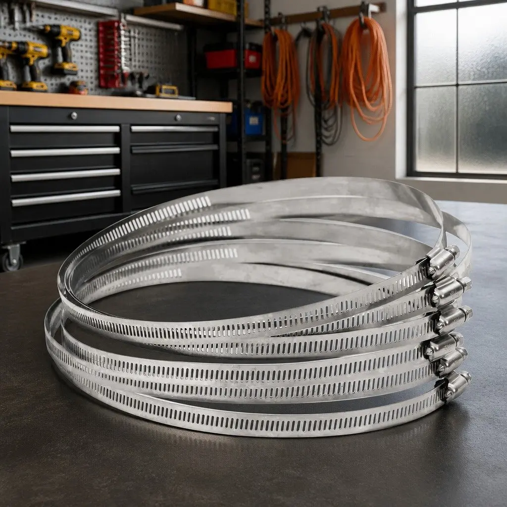 Hose Clamps 6 Piece 91-165 mm Stainless Steel Fasteners