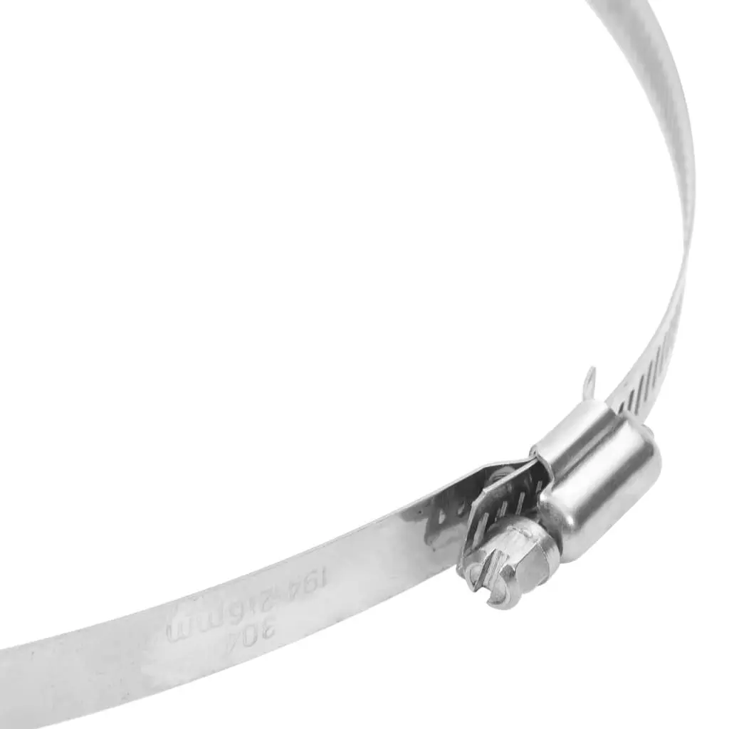 Hose Clamps 6 Piece 91-165 mm Stainless Steel Fasteners