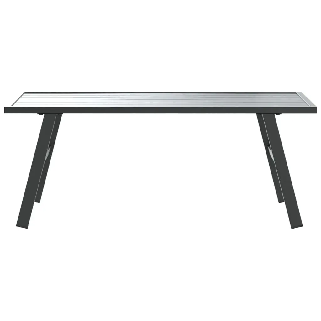 Coffee Table Outdoor Garden Patio Furniture Black Steel Frame 90 x 45 x 35 cm
