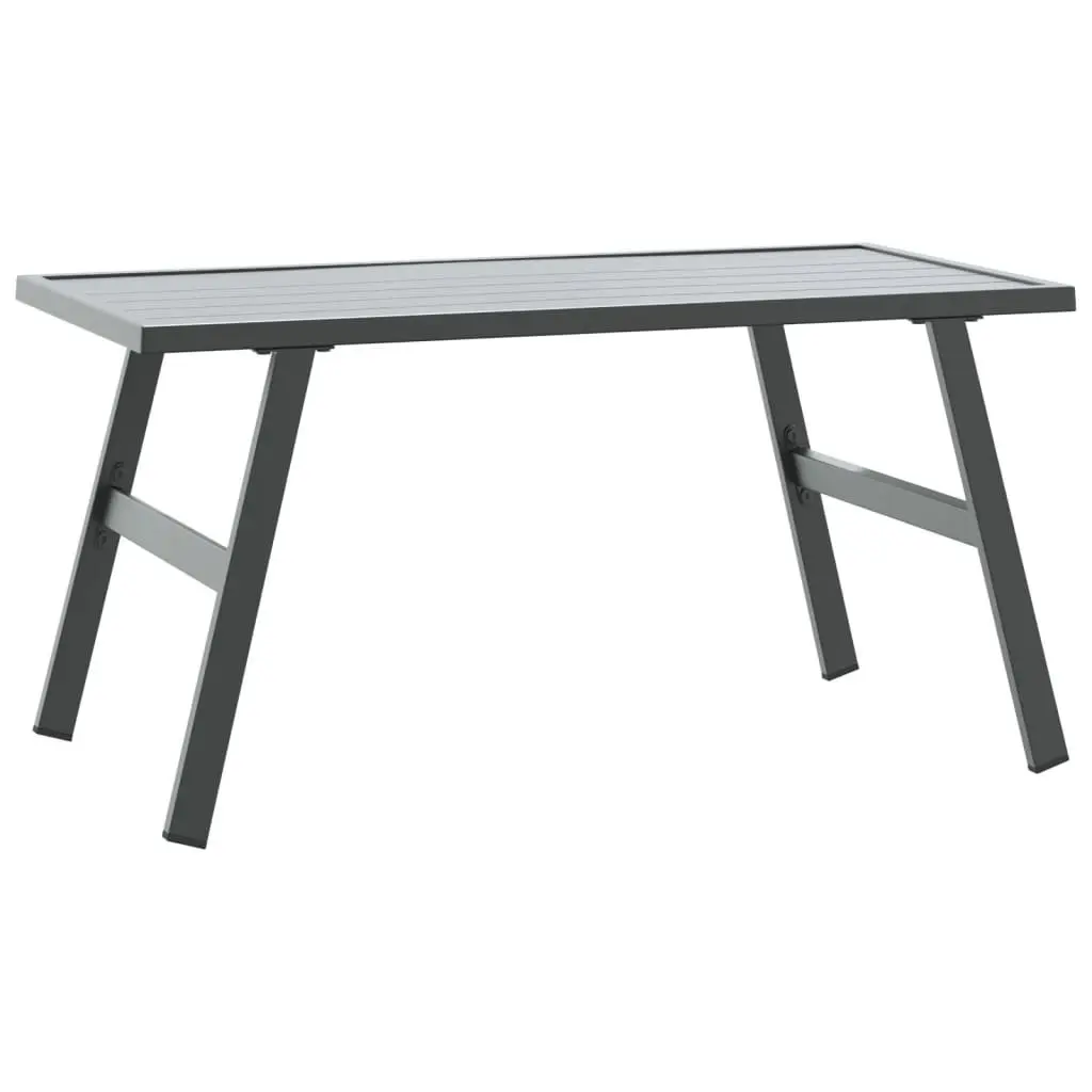 Coffee Table Outdoor Garden Patio Furniture Black Steel Frame 90 x 45 x 35 cm