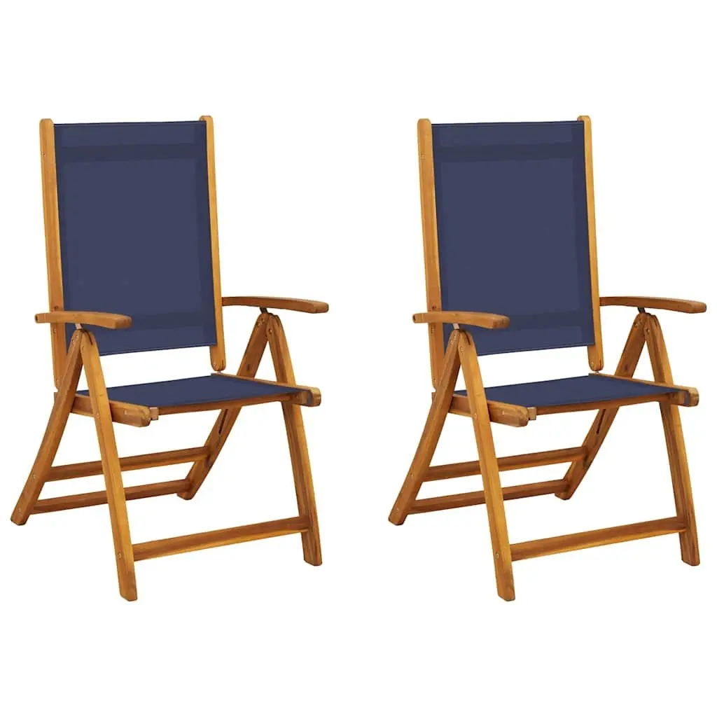 Folding Chairs 2 pcs Acacia Wood Outdoor Use