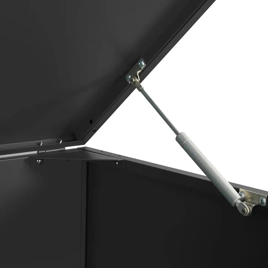 Wheelie Bin Storage Single Garbage Can Enclosure Black Steel