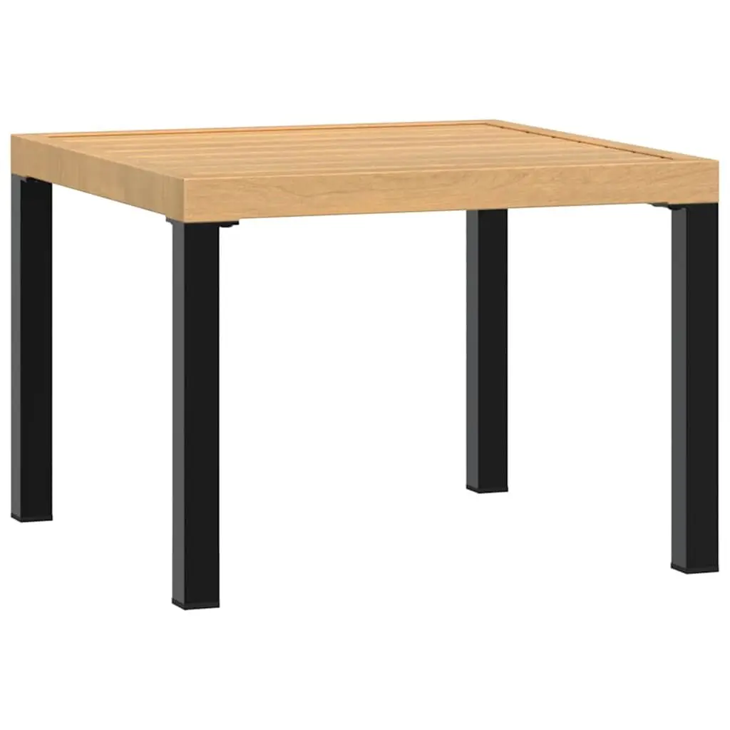 Garden Coffee Table Outdoor Use 55x55x39.5 cm Black Steel Frame