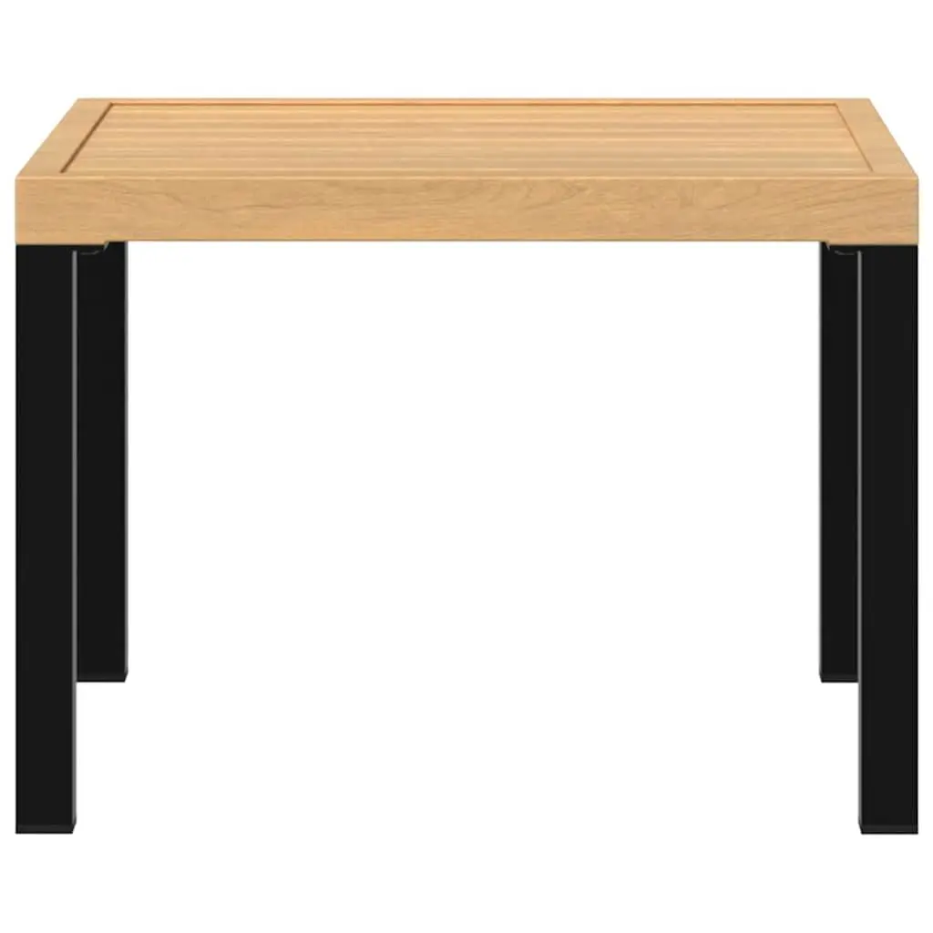 Garden Coffee Table Outdoor Use 55x55x39.5 cm Black Steel Frame