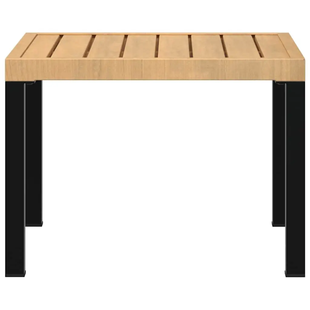 Garden Coffee Table Outdoor Use 55x55x39.5 cm Black Steel Frame