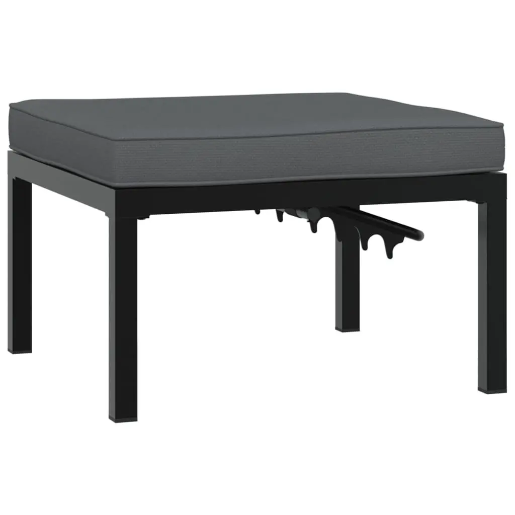 Garden Stool Cushion Adjustable Seat Panel Black
