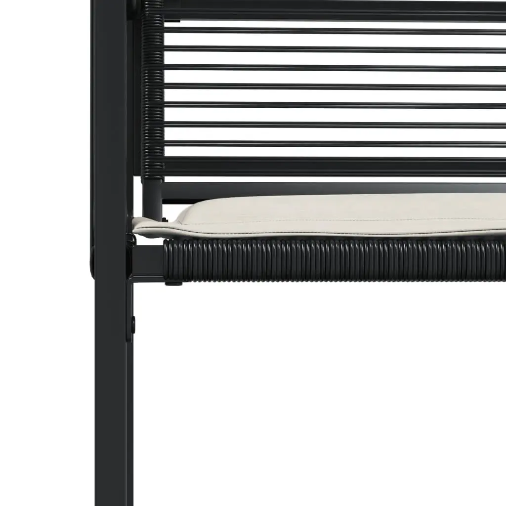 Black Poly Rattan Chairs Set of 4