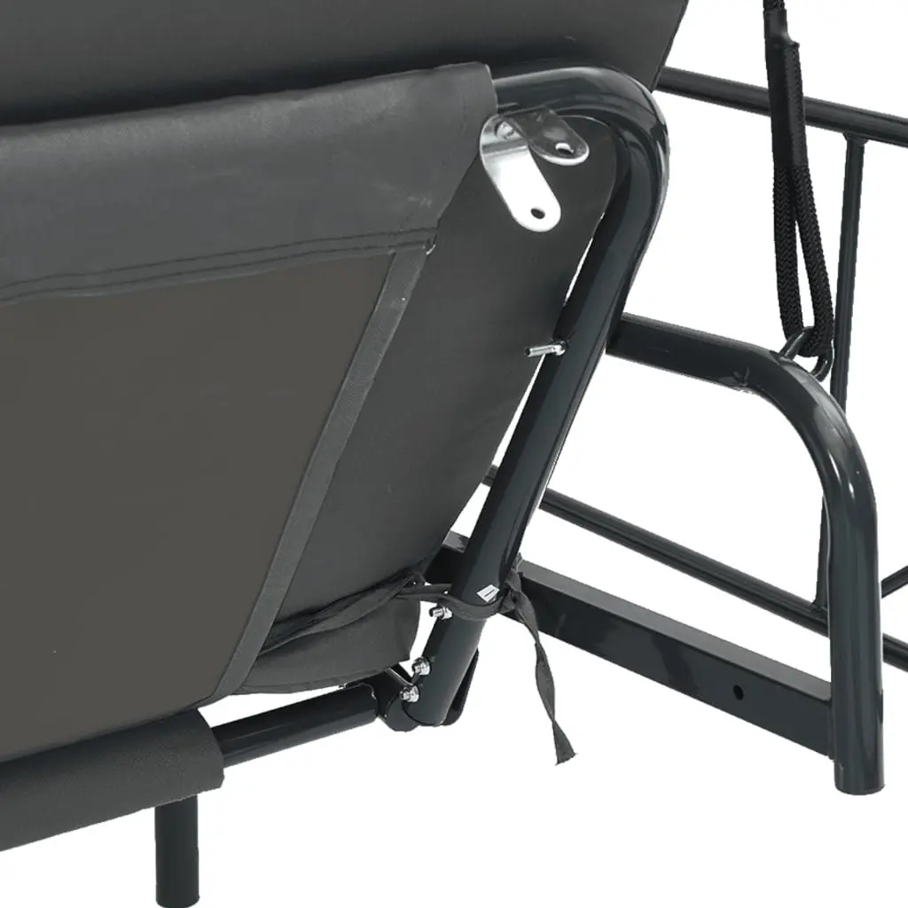 Garden Swing Bench Canopy Outdoor Seating Chair 2-3 Person Grey