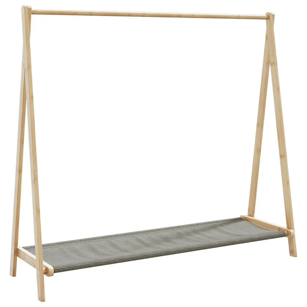 Bamboo Clothes Rack Foldable Garment Organiser 106 x 34 x 102 cm Brown
