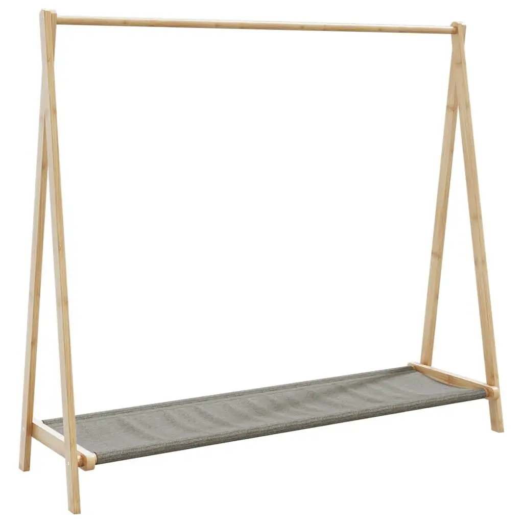 Bamboo Clothes Rack Foldable Garment Organiser 106 x 34 x 102 cm Brown