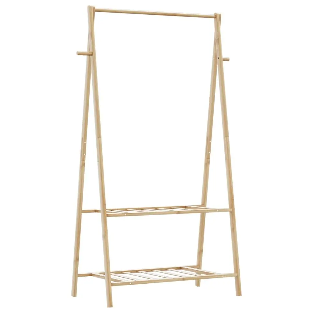 Bamboo Clothes Rack Garment Organiser 96 x 45.5 x 150.5 cm Brown