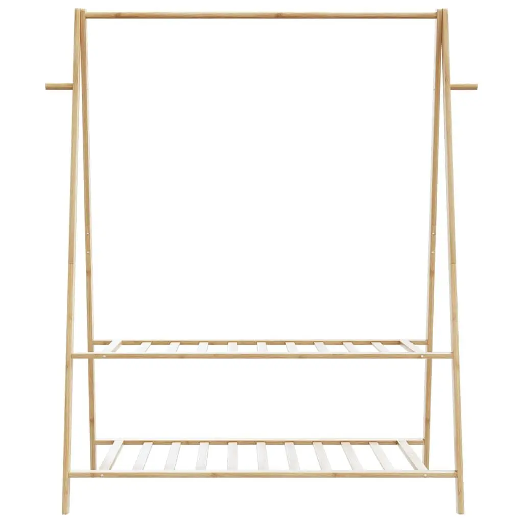 Bamboo Clothes Rack Foldable Garment Organiser Storage 132 x 45.5 x 150.5 cm Brown