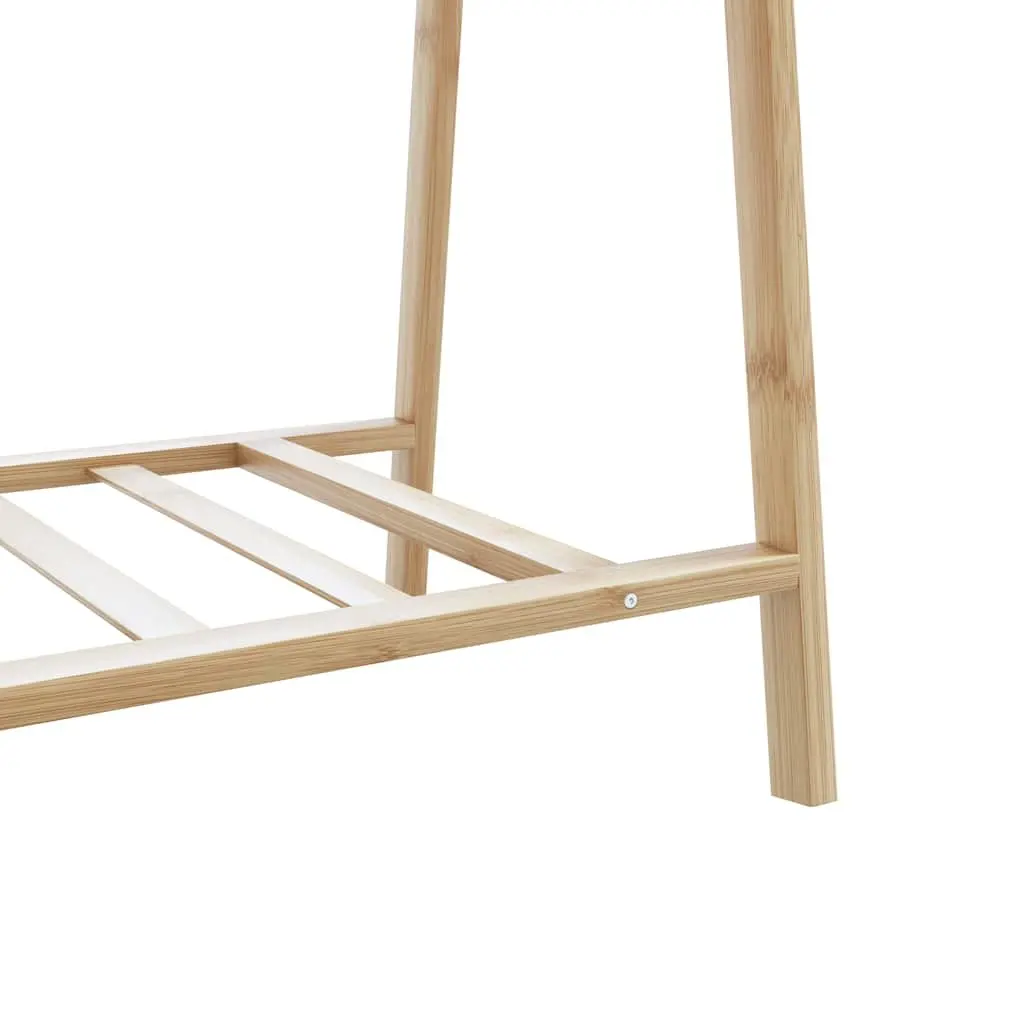Bamboo Clothes Rack Foldable Garment Organiser Storage 132 x 45.5 x 150.5 cm Brown