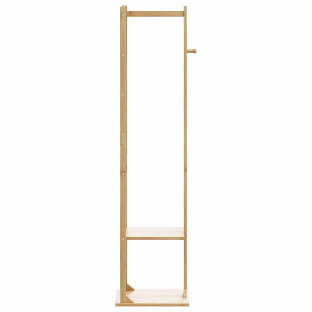Bamboo Coat Stand Garment Rack Storage Organiser 38.5 x 30 x 156 cm Brown