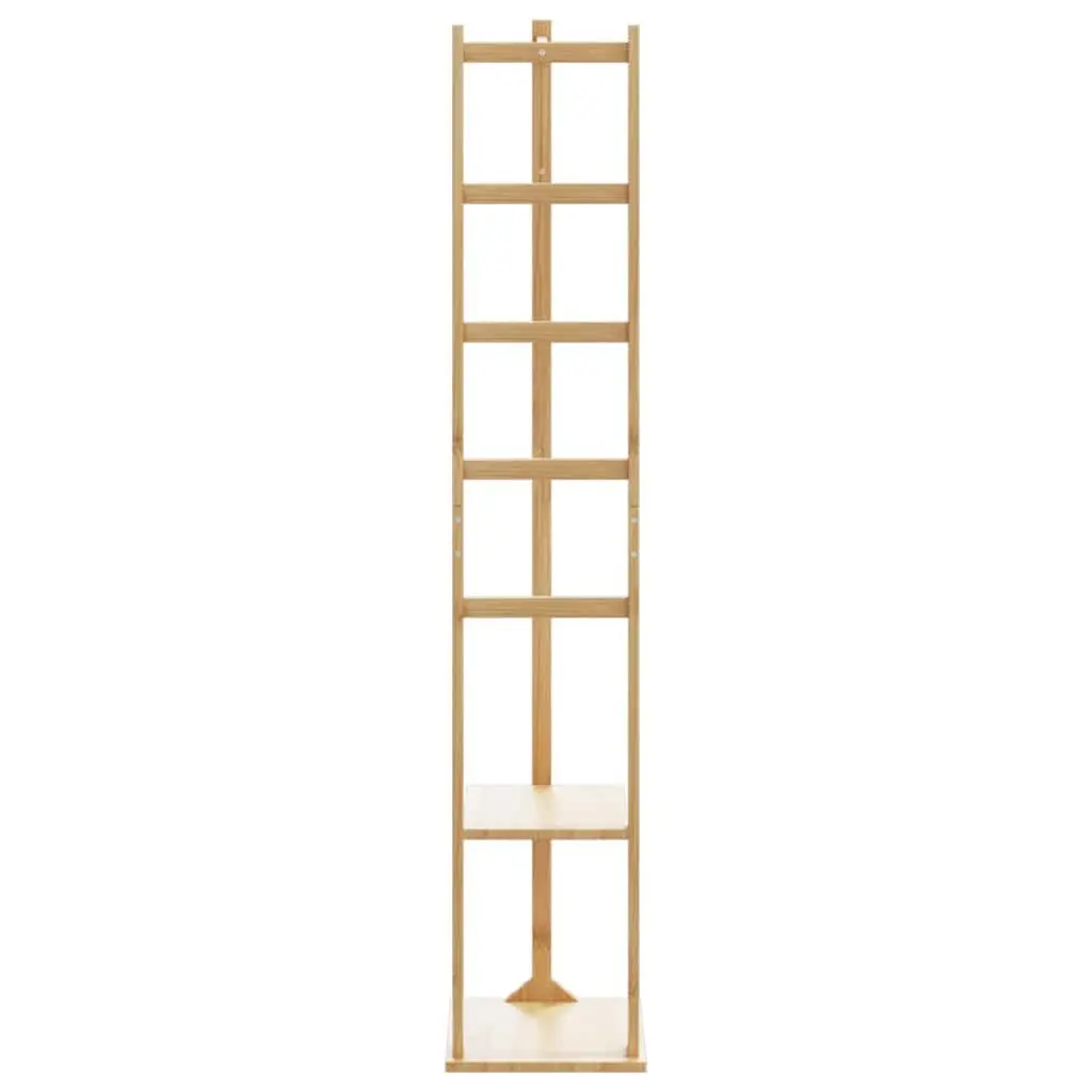 Bamboo Coat Stand Garment Rack Storage Organiser 38.5 x 30 x 156 cm Brown