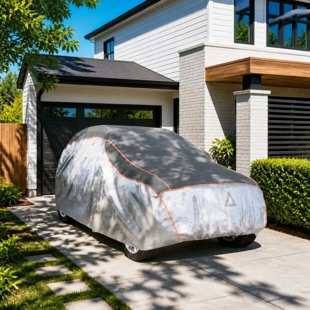 Car Cover SUV Hail Protection Full L Grey Silver