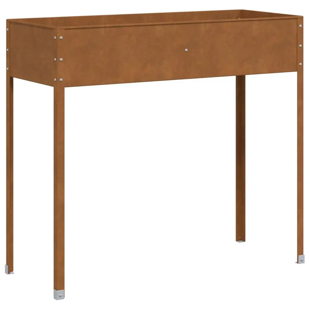 Garden Planter Box Outdoor Use 100.5 x 40.5 x 90 cm Brown Weathering Steel