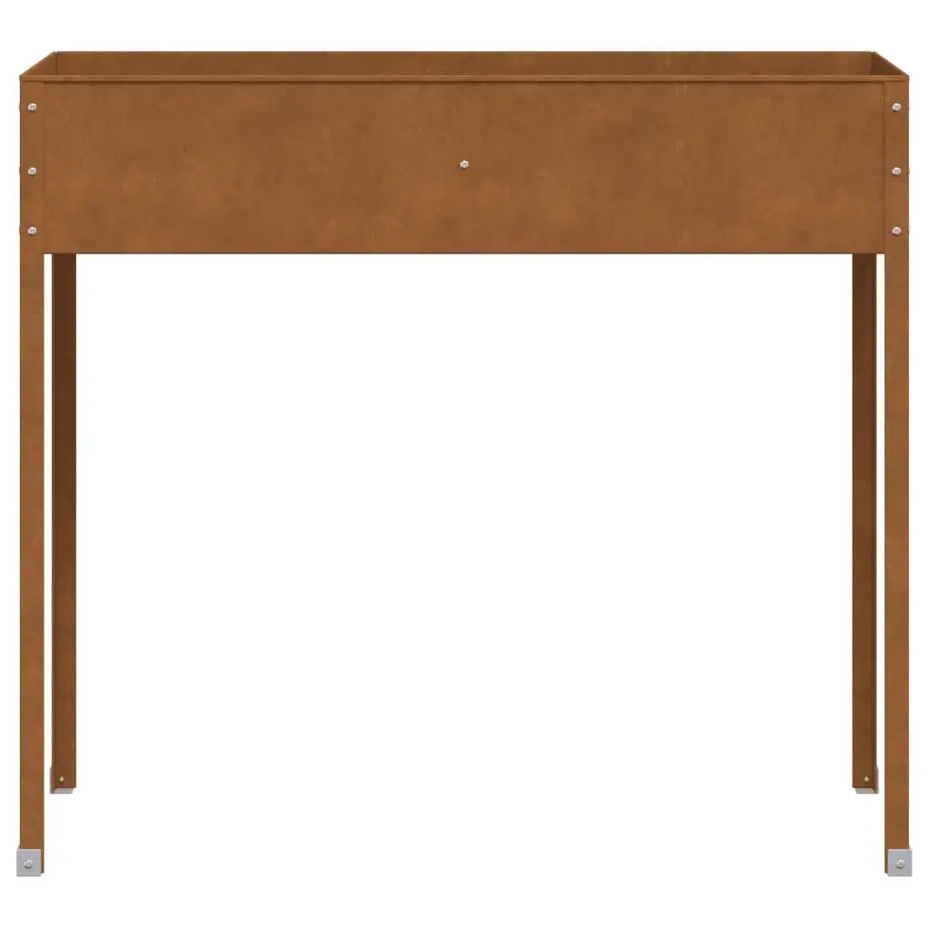 Garden Planter Box Outdoor Use 100.5 x 40.5 x 90 cm Brown Weathering Steel