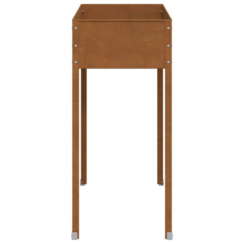 Garden Planter Box Outdoor Use 100.5 x 40.5 x 90 cm Brown Weathering Steel
